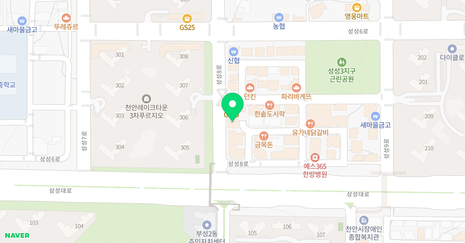 국어의훈련성성 학원 위치