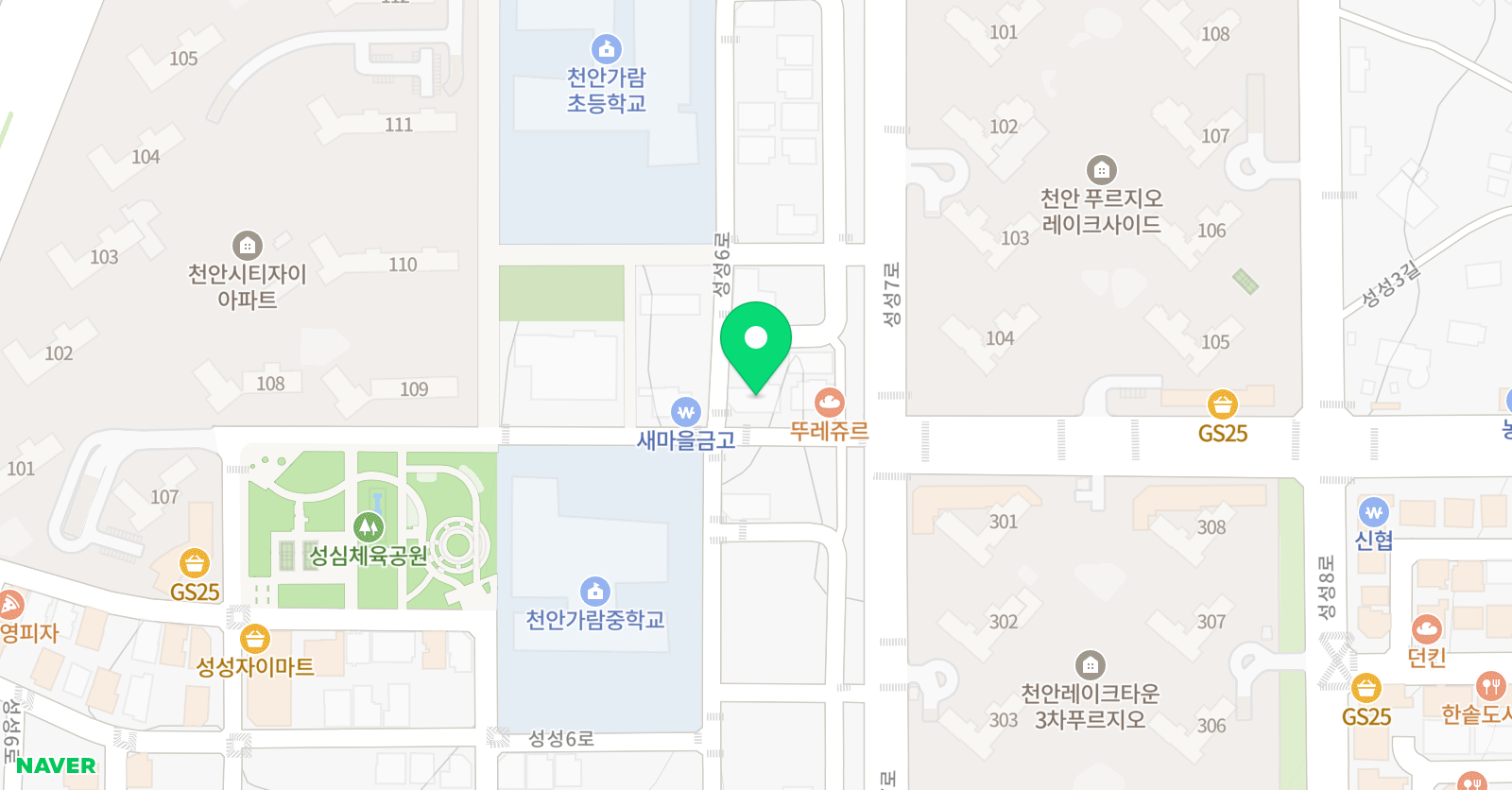 삼성 영어 셀레나가람 학원 위치