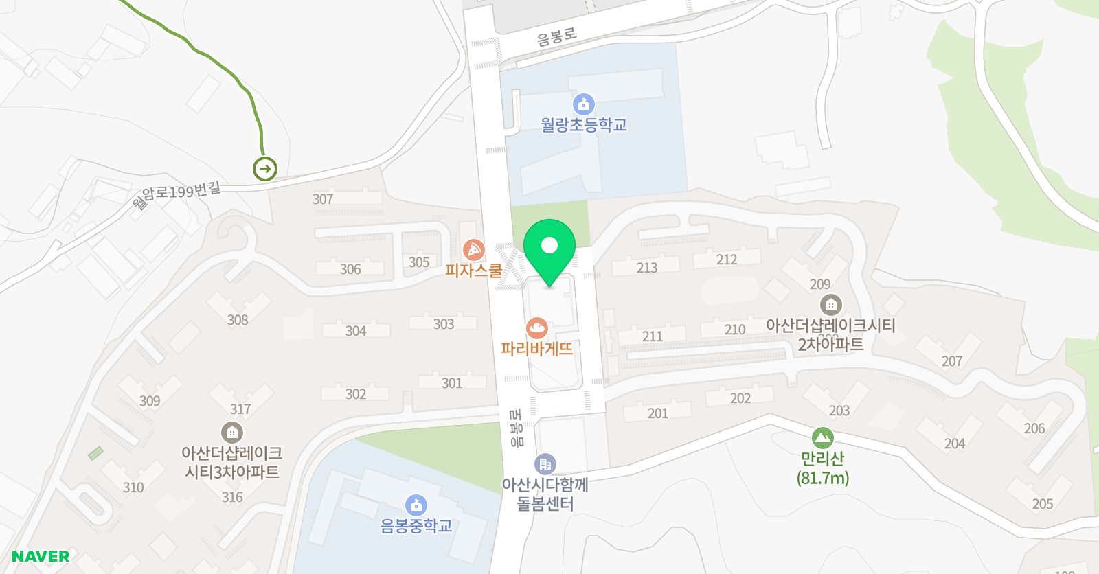 아이비키즈칼리지 학원 위치
