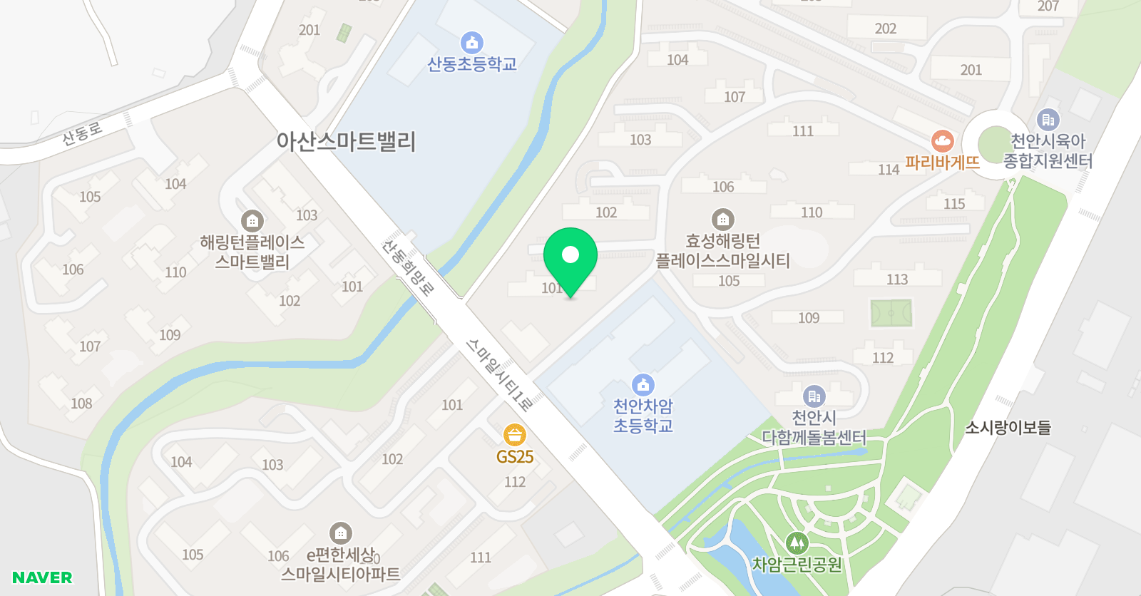 뮤엠 영어 차암효성NEST점 위치