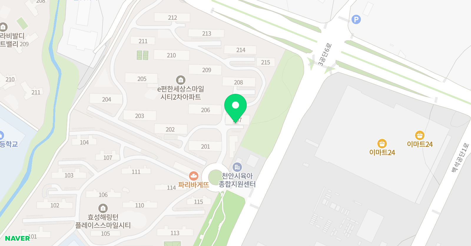 아소비 천안차암 이편한2차점 위치