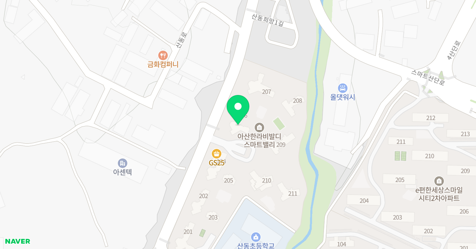 아소비 아산 음봉한라비발디점 위치