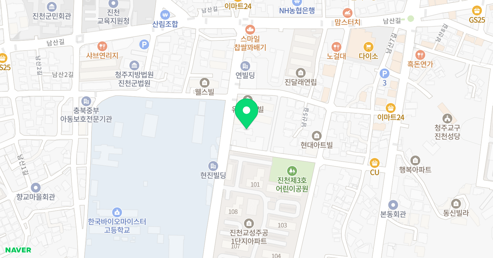 한솔입시 학원 위치