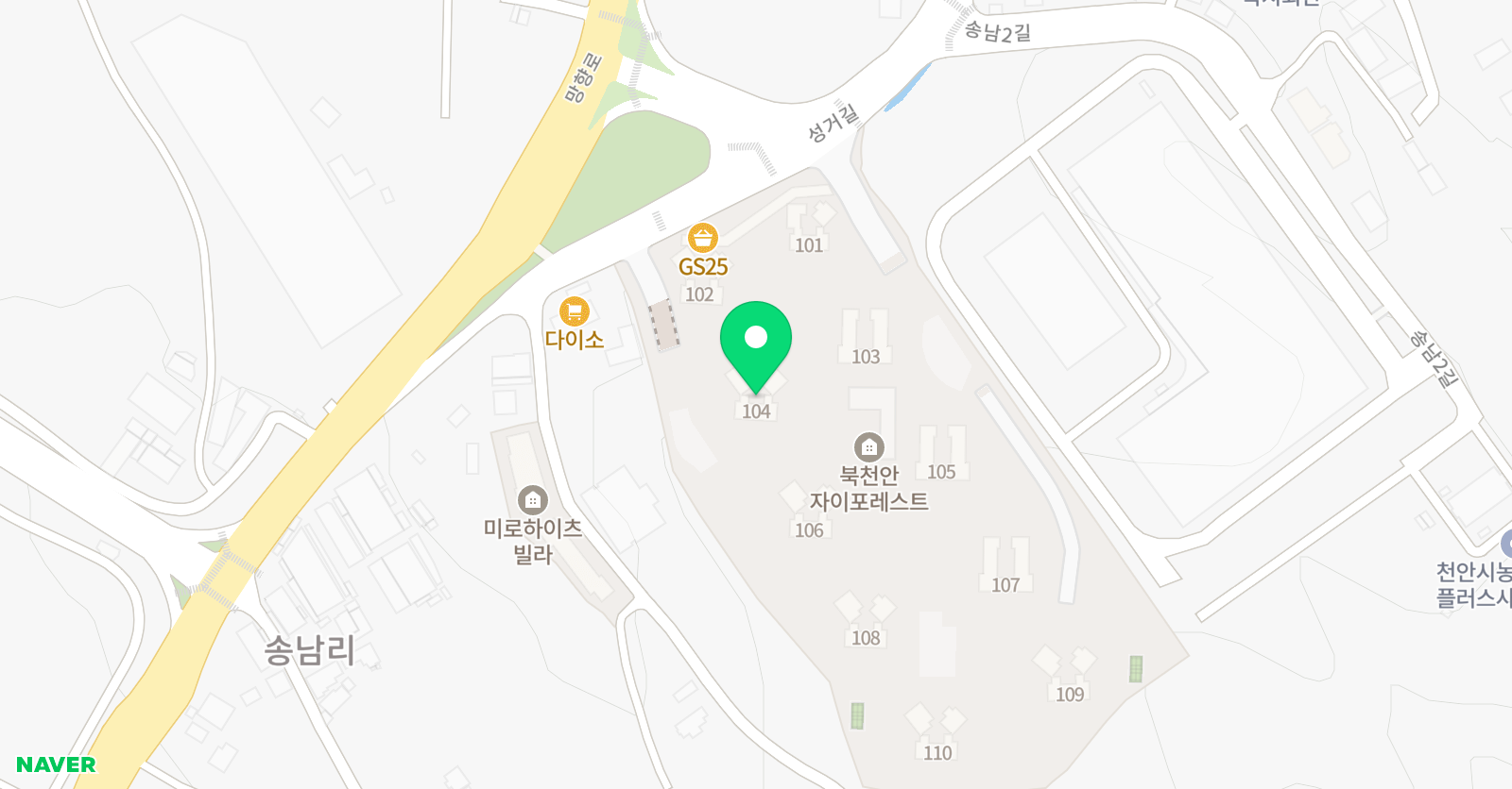 빨간펜 수학의달인 천안성거자이애뜨점 위치