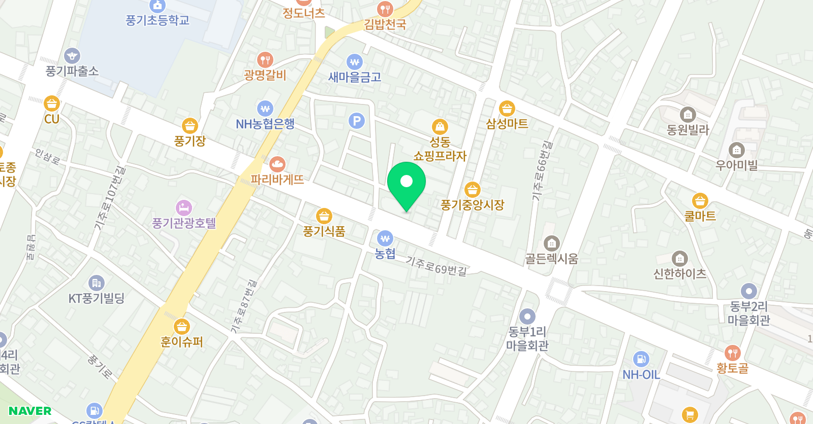 풍기 태권도 위치