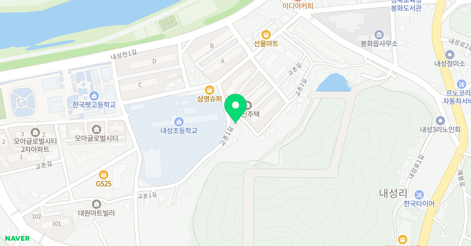 GnB 대명학원 위치