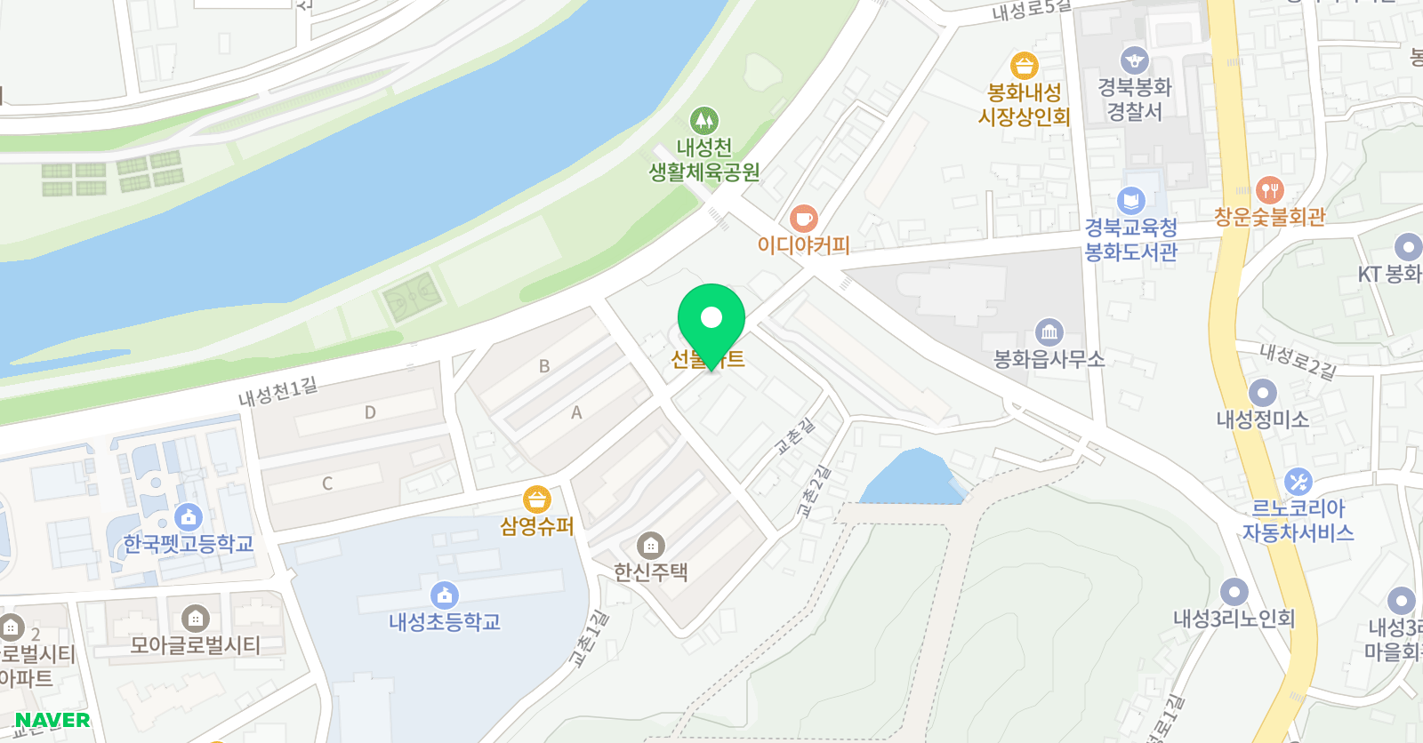 영재들의미술상자 봉화교육원 위치