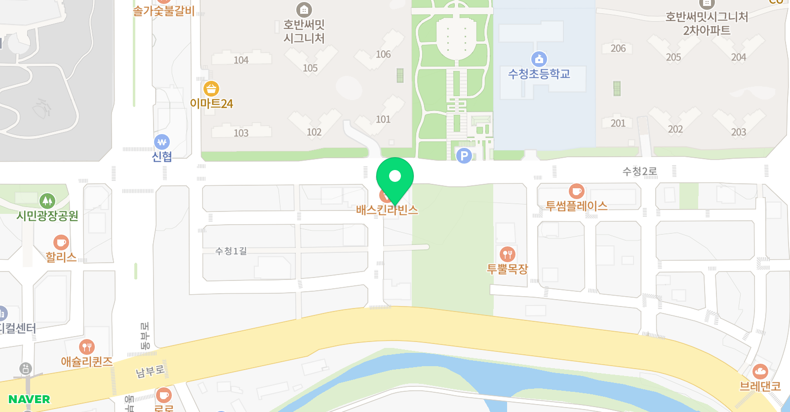 YBM잉글루 충남수청 제1학습관 위치