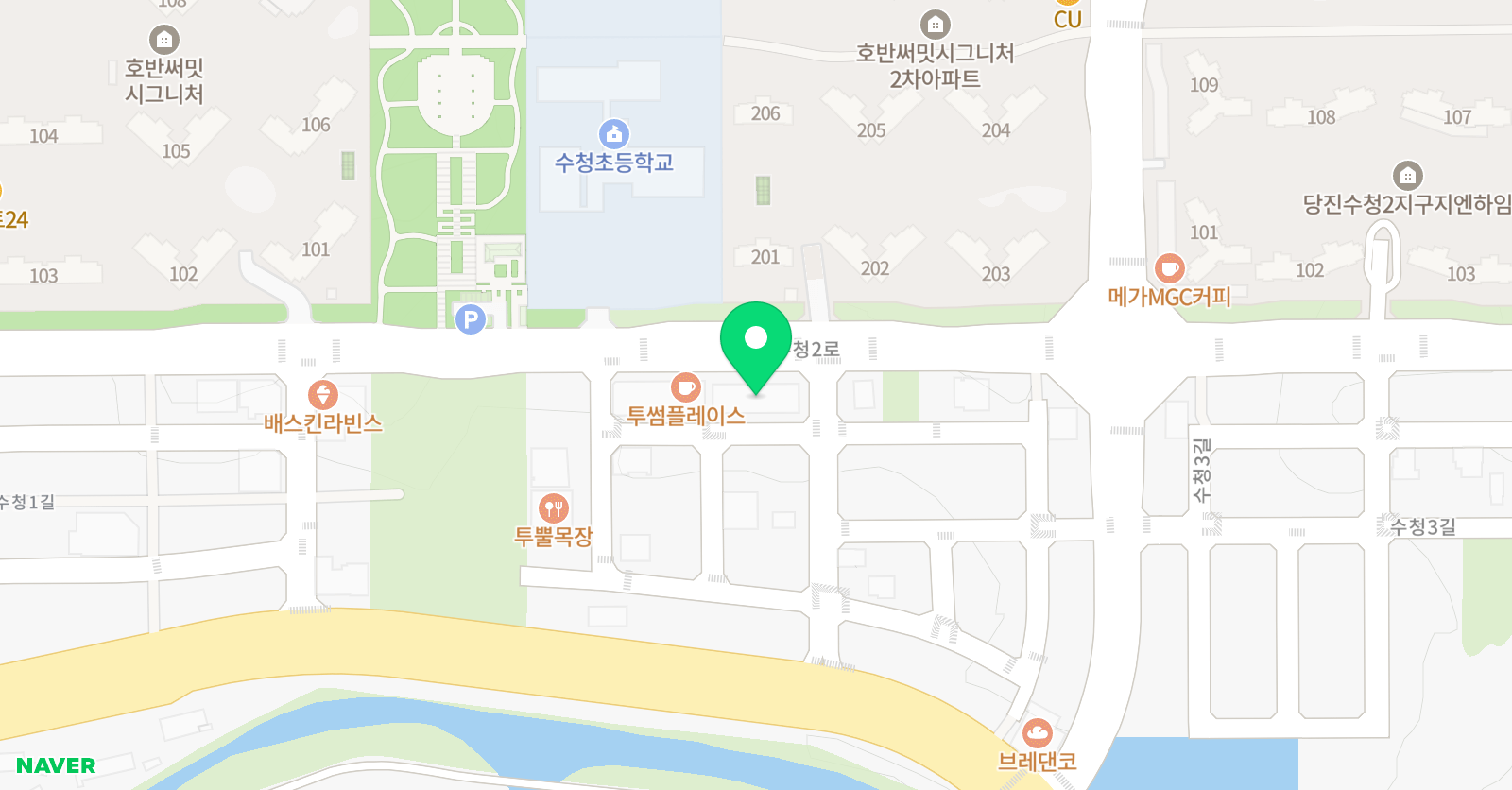 이루다 태권도 학원 수청점 위치