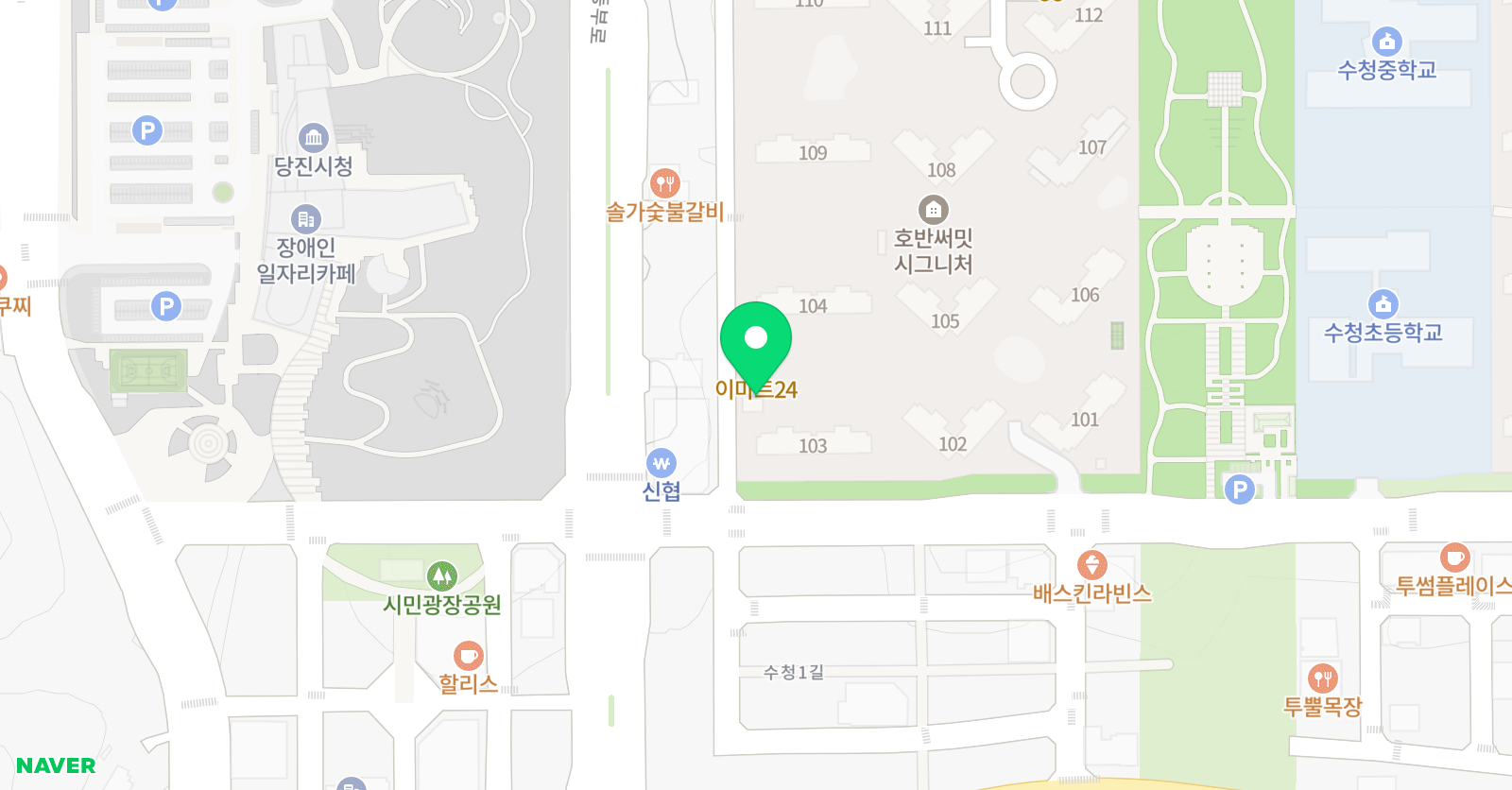 호반뮤즈 피아노 위치