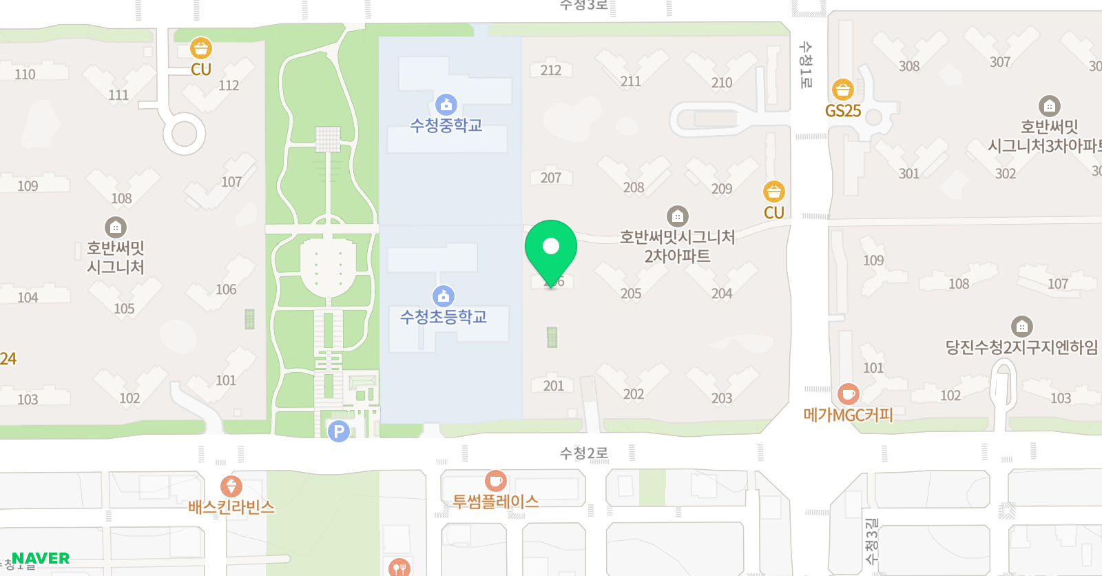수청미래 수학학원 위치