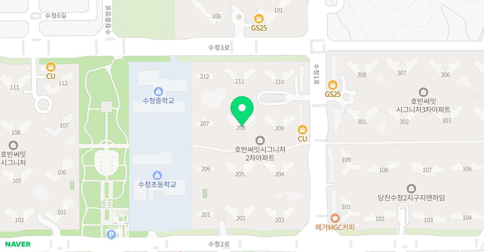 기탄사고력교실 당진수청호반써밋2차점 위치