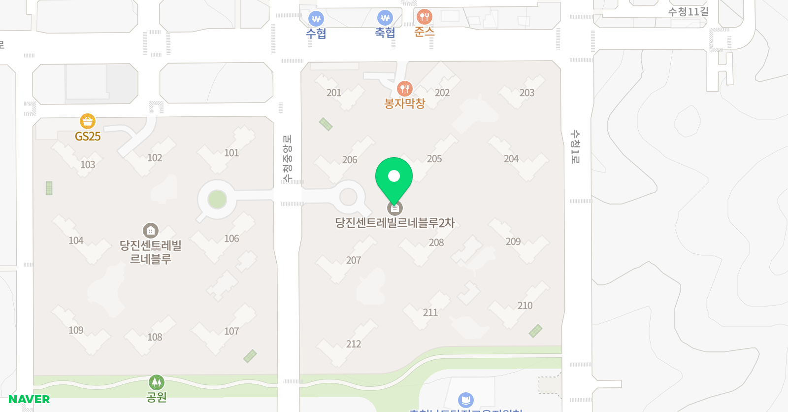눈높이 동부 르네블루 공부방 위치