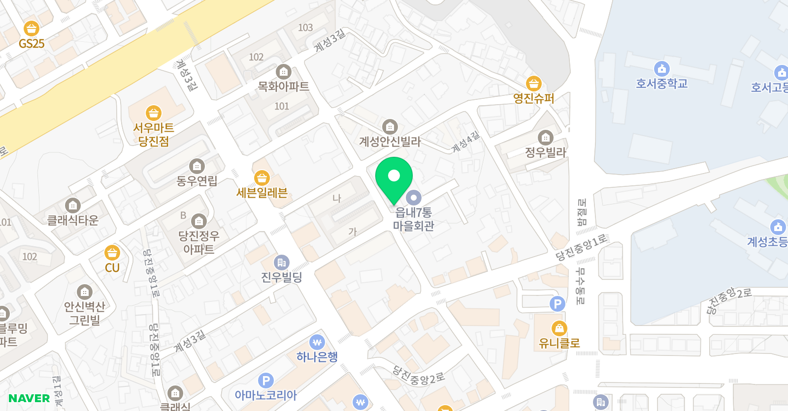원더랜드 당진어학원 위치