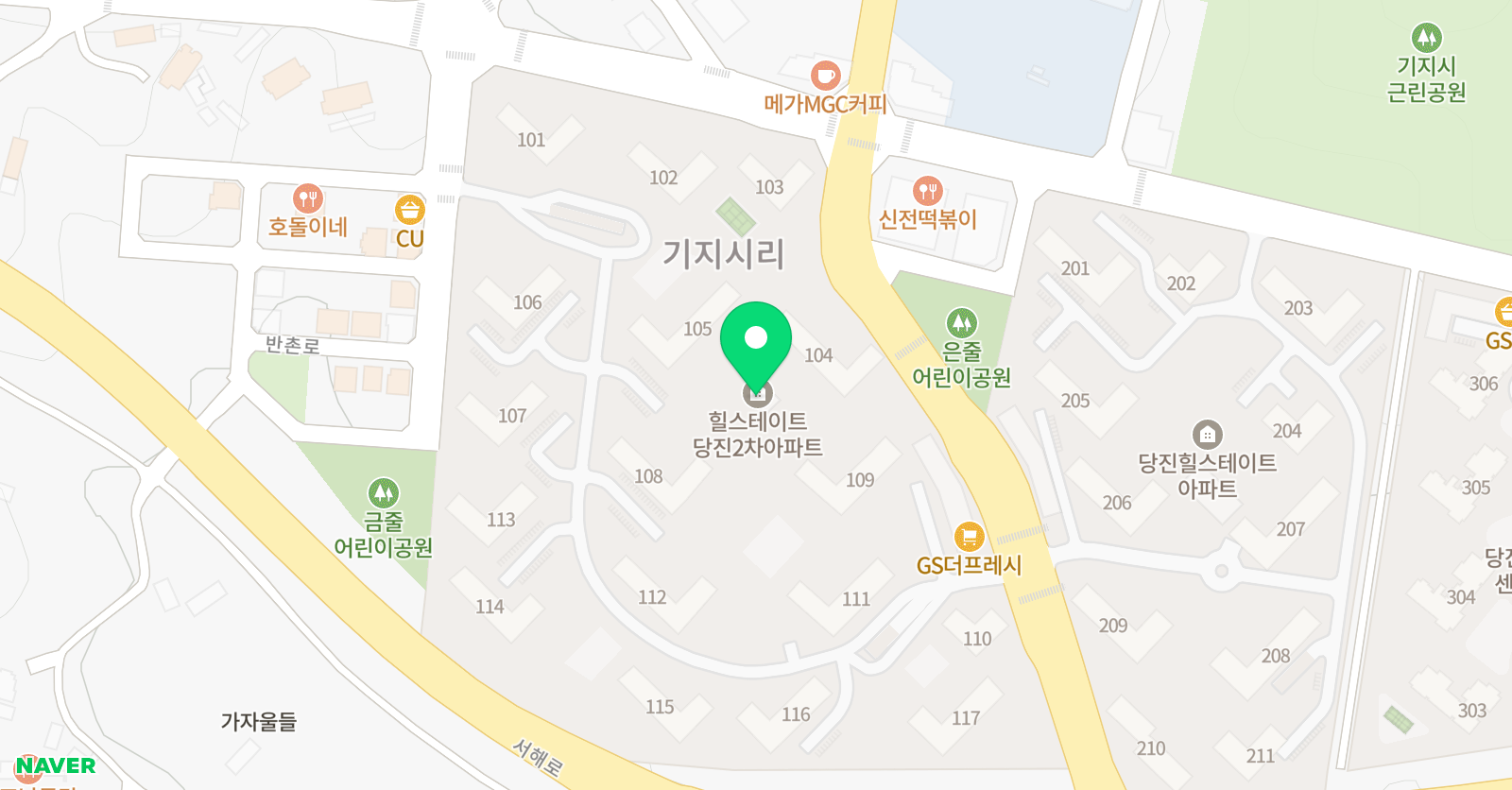 뮤엠영어 당진기지힐스테이트NEST 위치