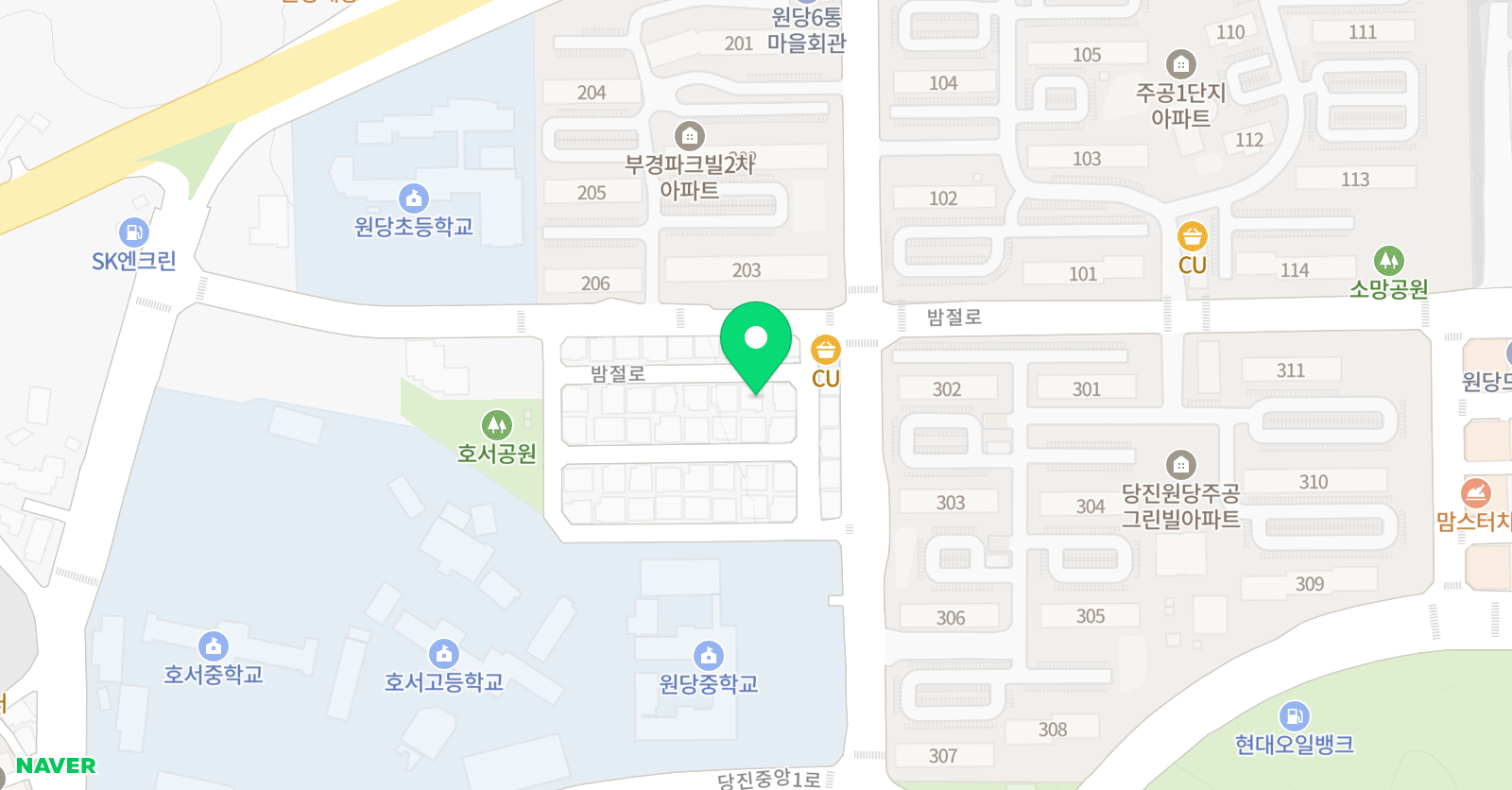 상록 영수 전문학원 위치