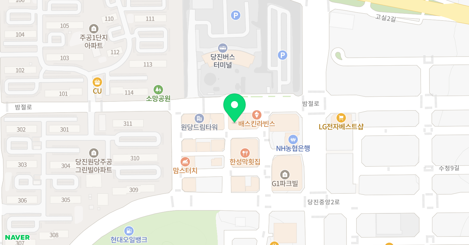 나래 학원 위치