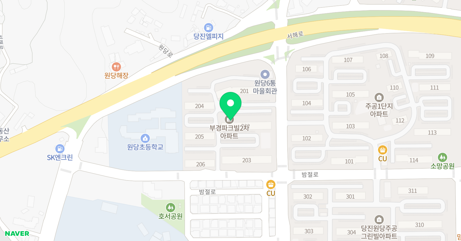 GnB 어학원 당진원당캠퍼스 위치