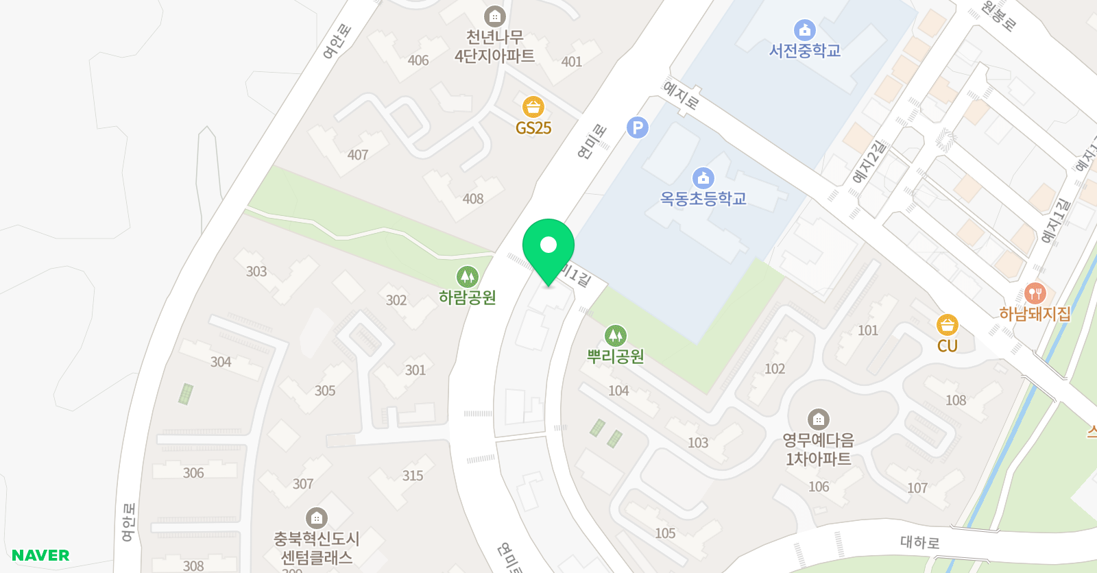 용인대화랑 합기도 위치