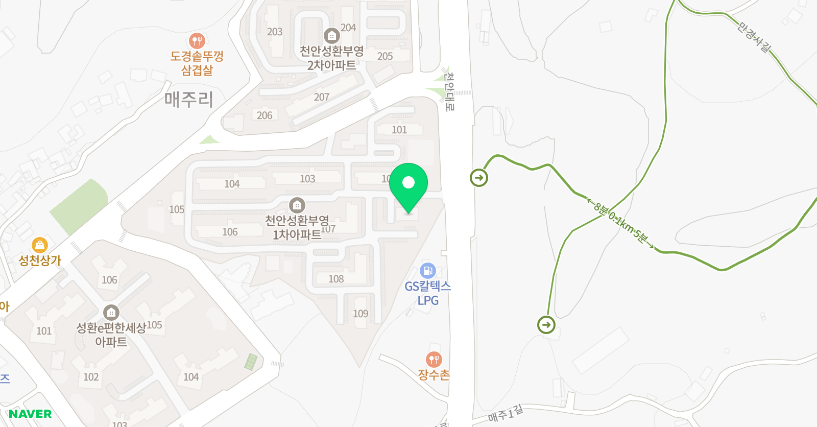 아이사랑 태권도장 위치