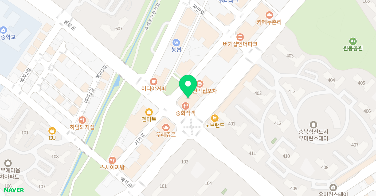 혁신 아인발레 무용학원 위치