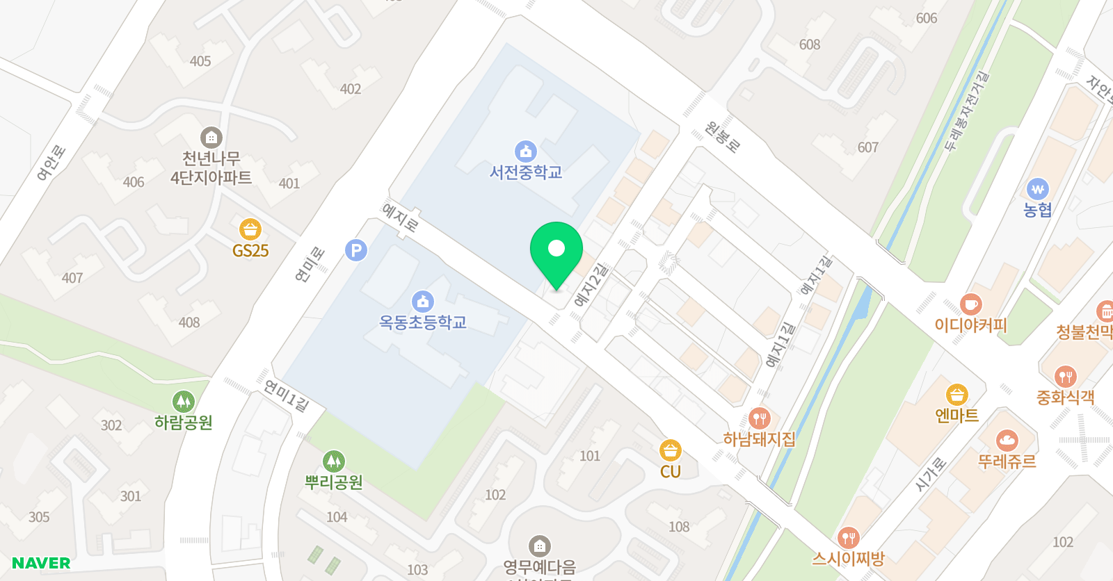 예지 미술학원 위치