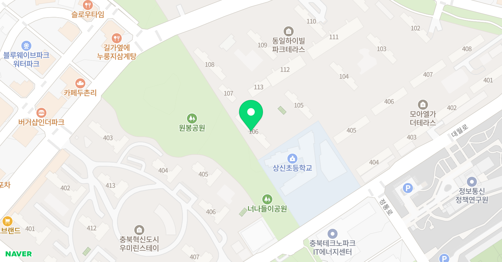 푸르넷 공부방 충북혁신도시공부방 위치