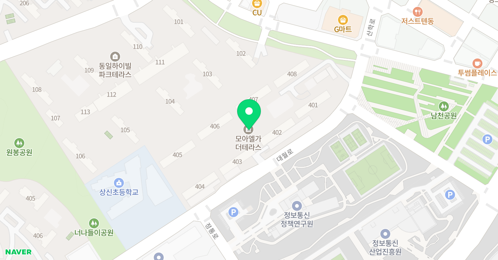 아소비 공부방 충북혁신 모아엘가점 위치