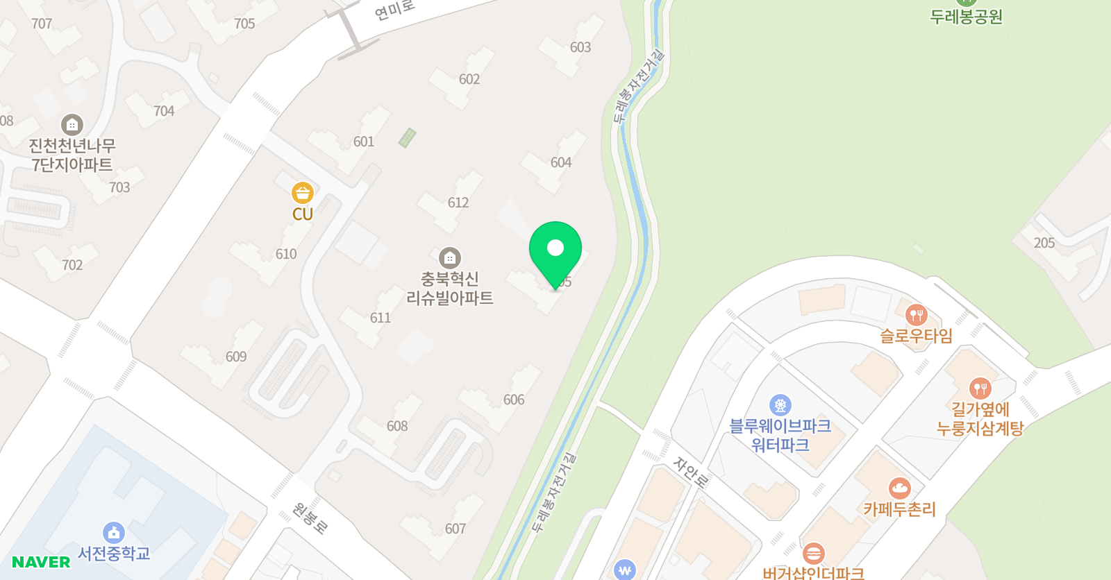 아소비 충북혁신리슈빌점 위치
