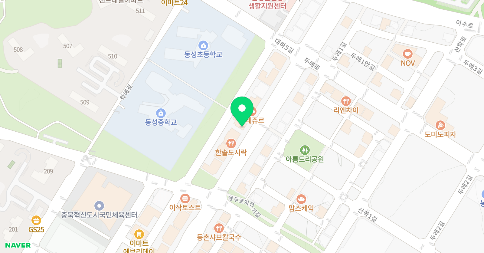 충북혁신 아이교육원 위치