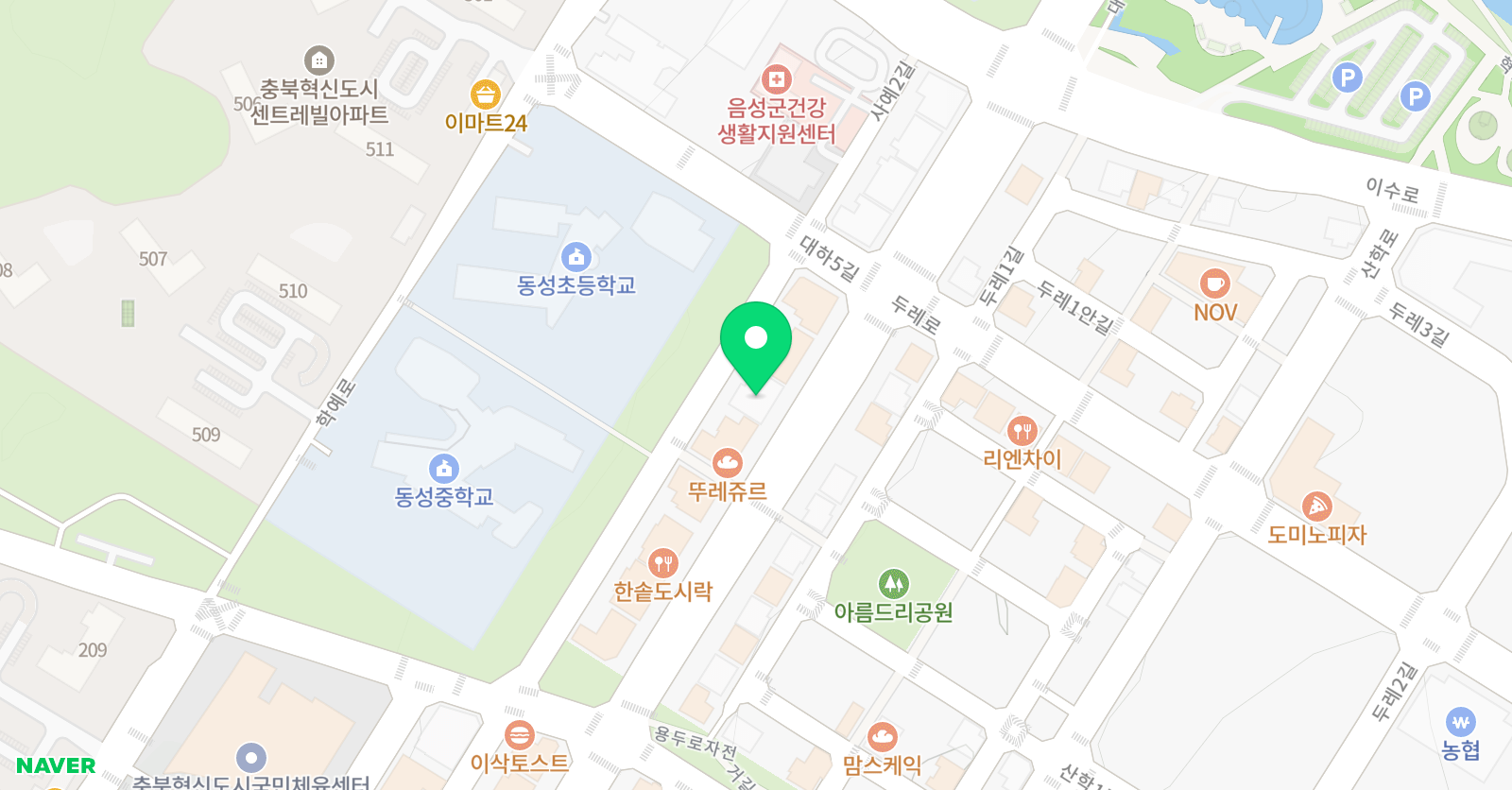 본잉글리시 어학원 동성센터 위치