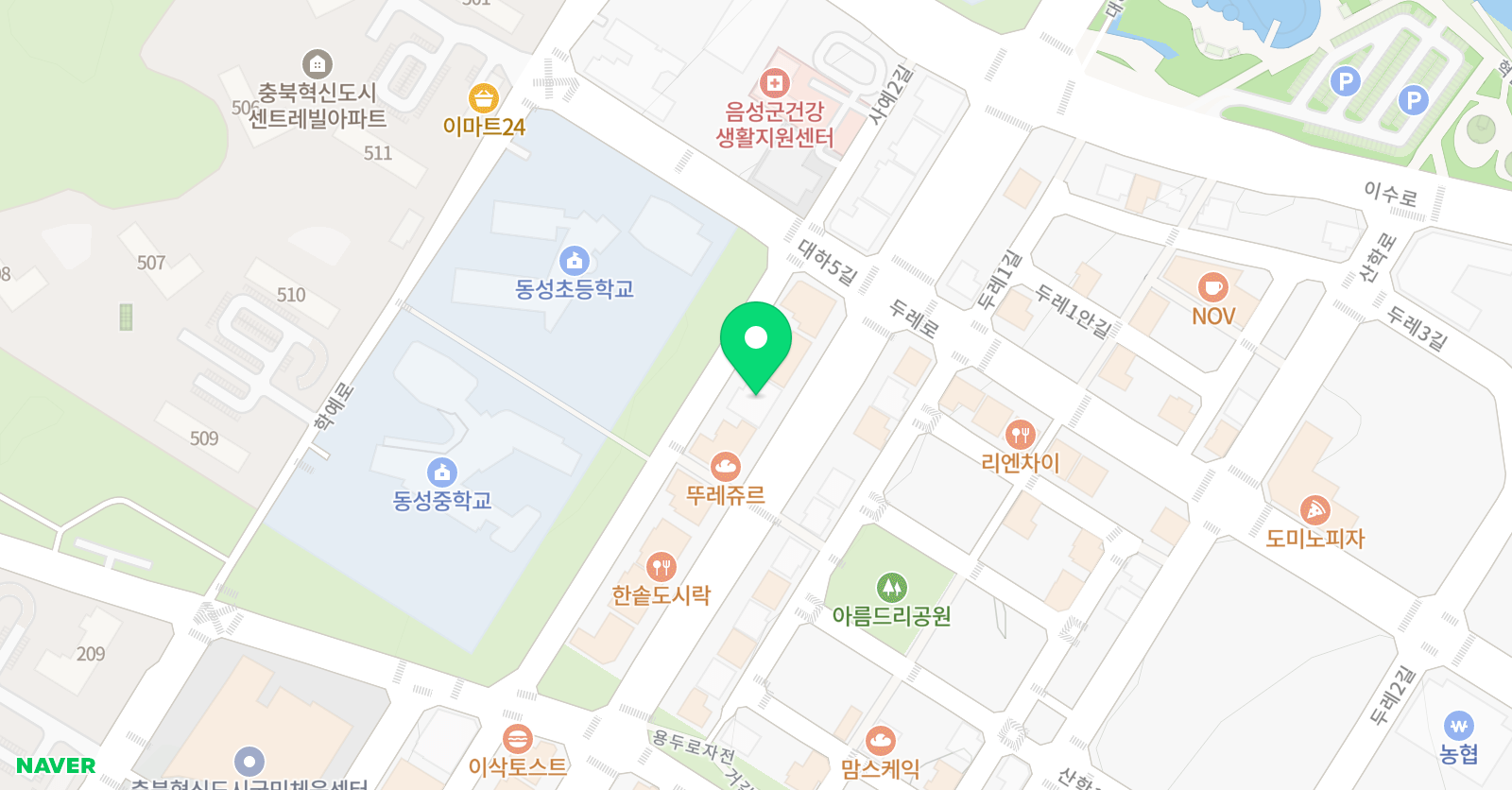 혁신 합기도 키즈짐 위치