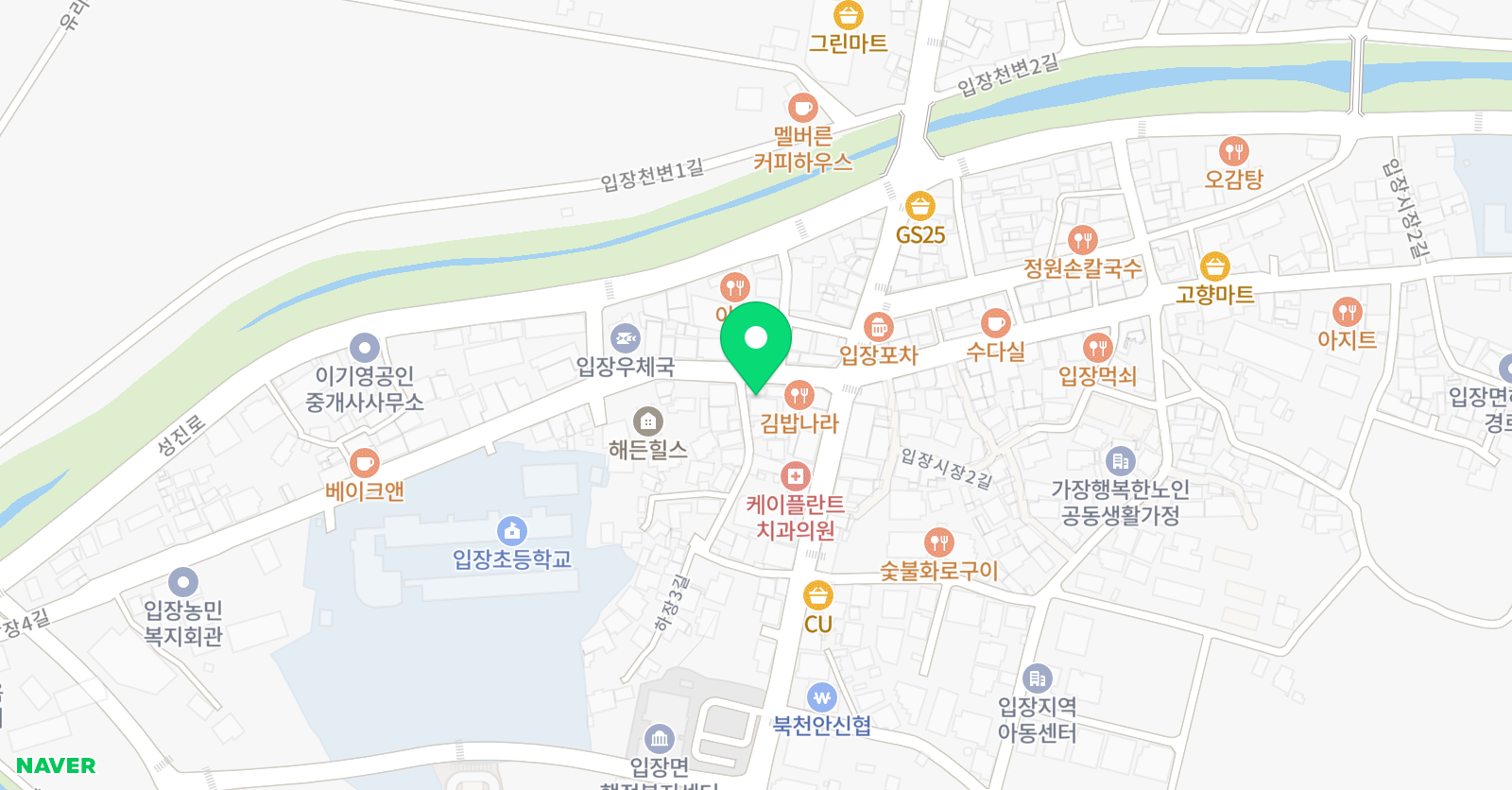 지앤비 영어전문교육 입장캠퍼스 위치
