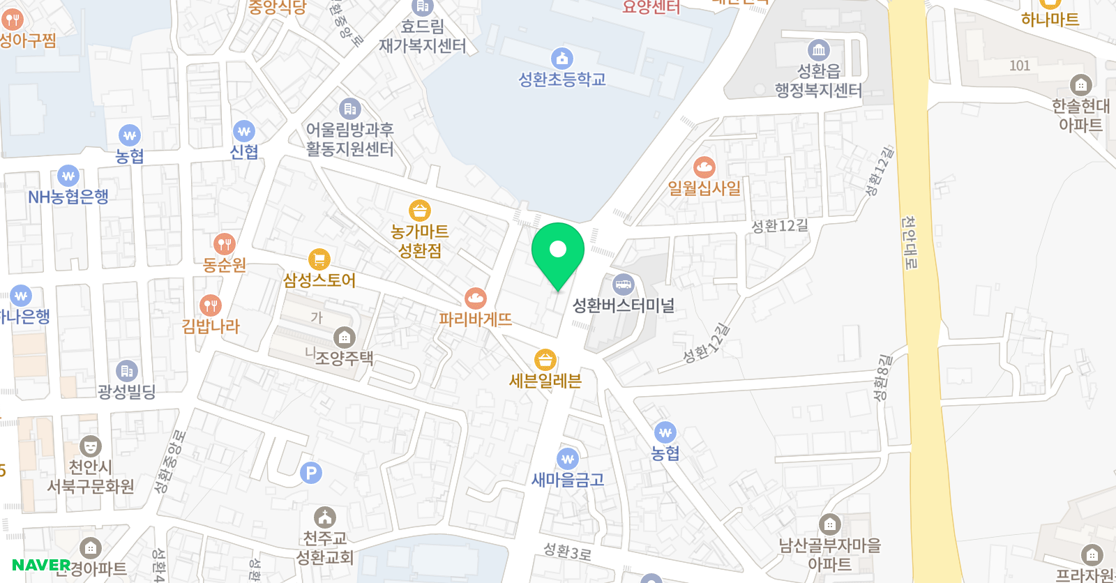 뮤엠 영어학원 성환캠퍼스 위치