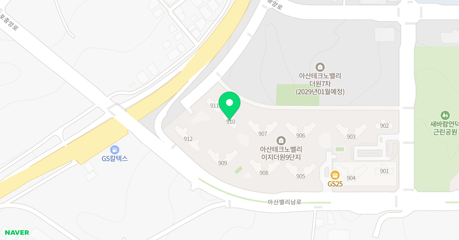 스마트해법 수학 아산 둔포 이지더원 9단지 교실 위치