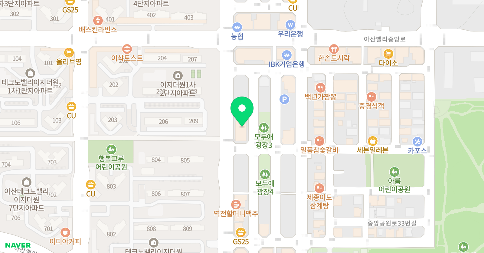 외대HS 어학원 아산둔포 위치
