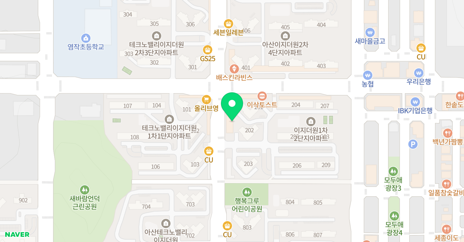 그린나래 무용학원 위치