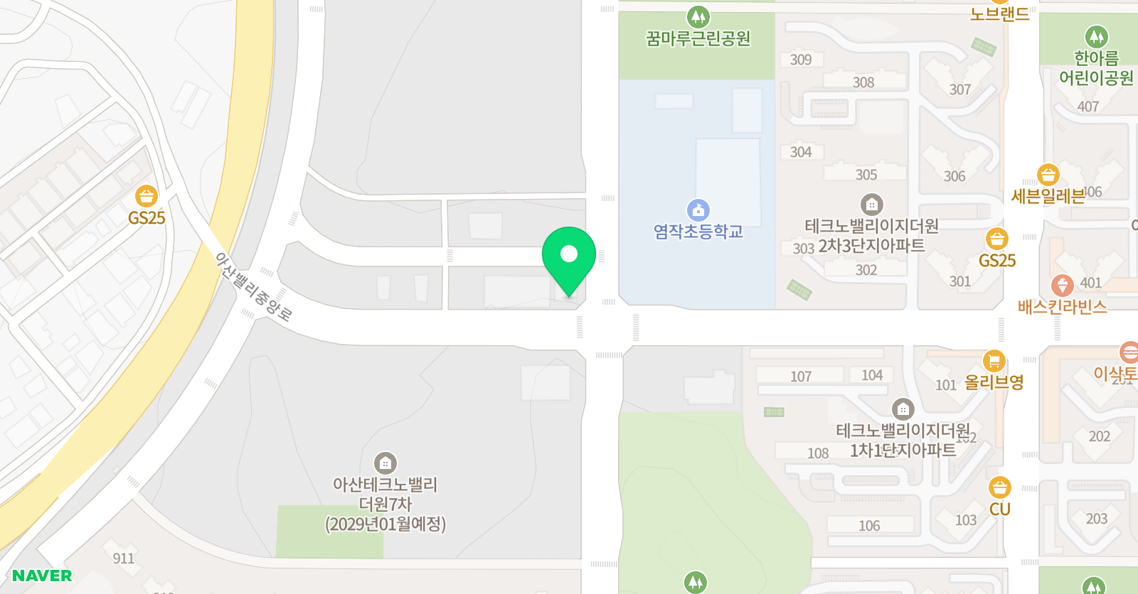 잉글리시아이 아산테크노밸리점 위치