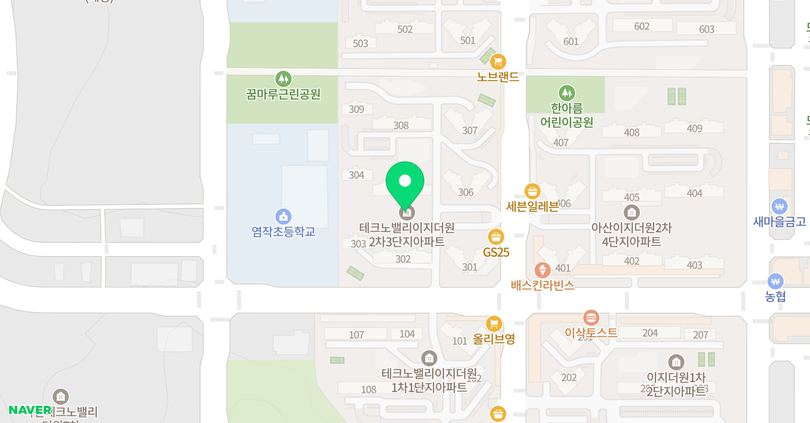 푸르넷 공부방 바름점 위치