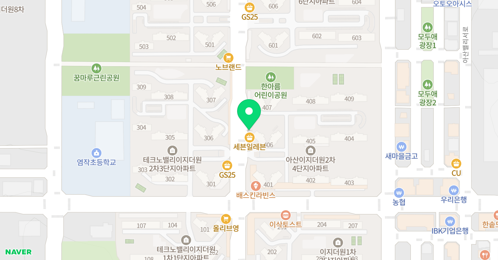 아트앤하트 미술 아산둔포점 위치