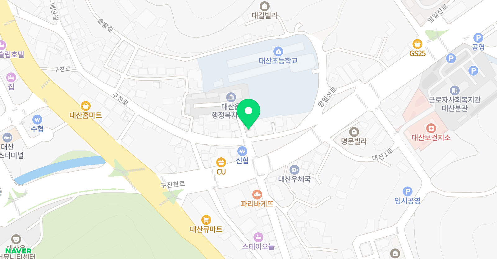 윤선생 영어숲 대산학원 위치