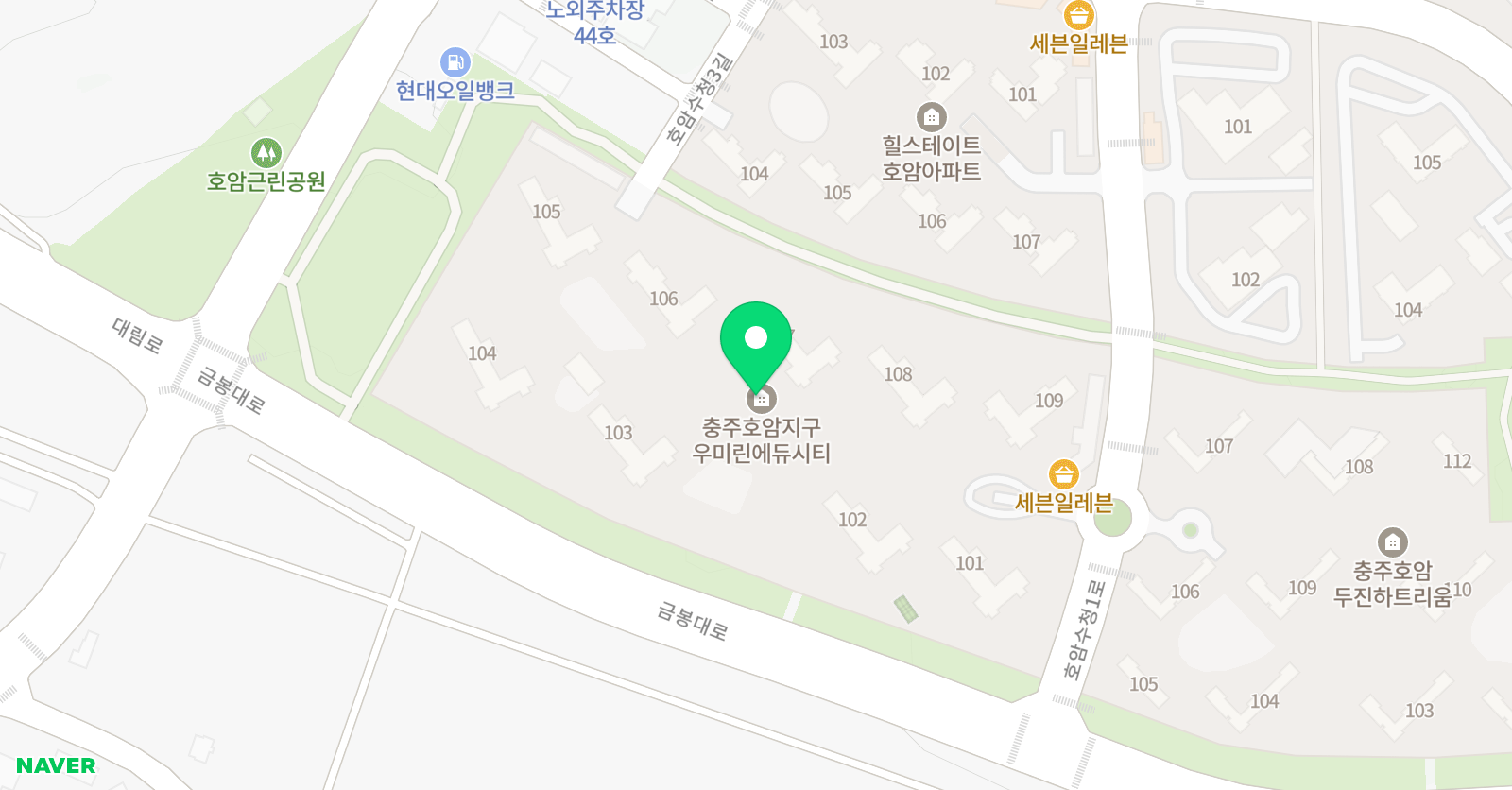 뮤엠 영어 충주우미린NEST 위치