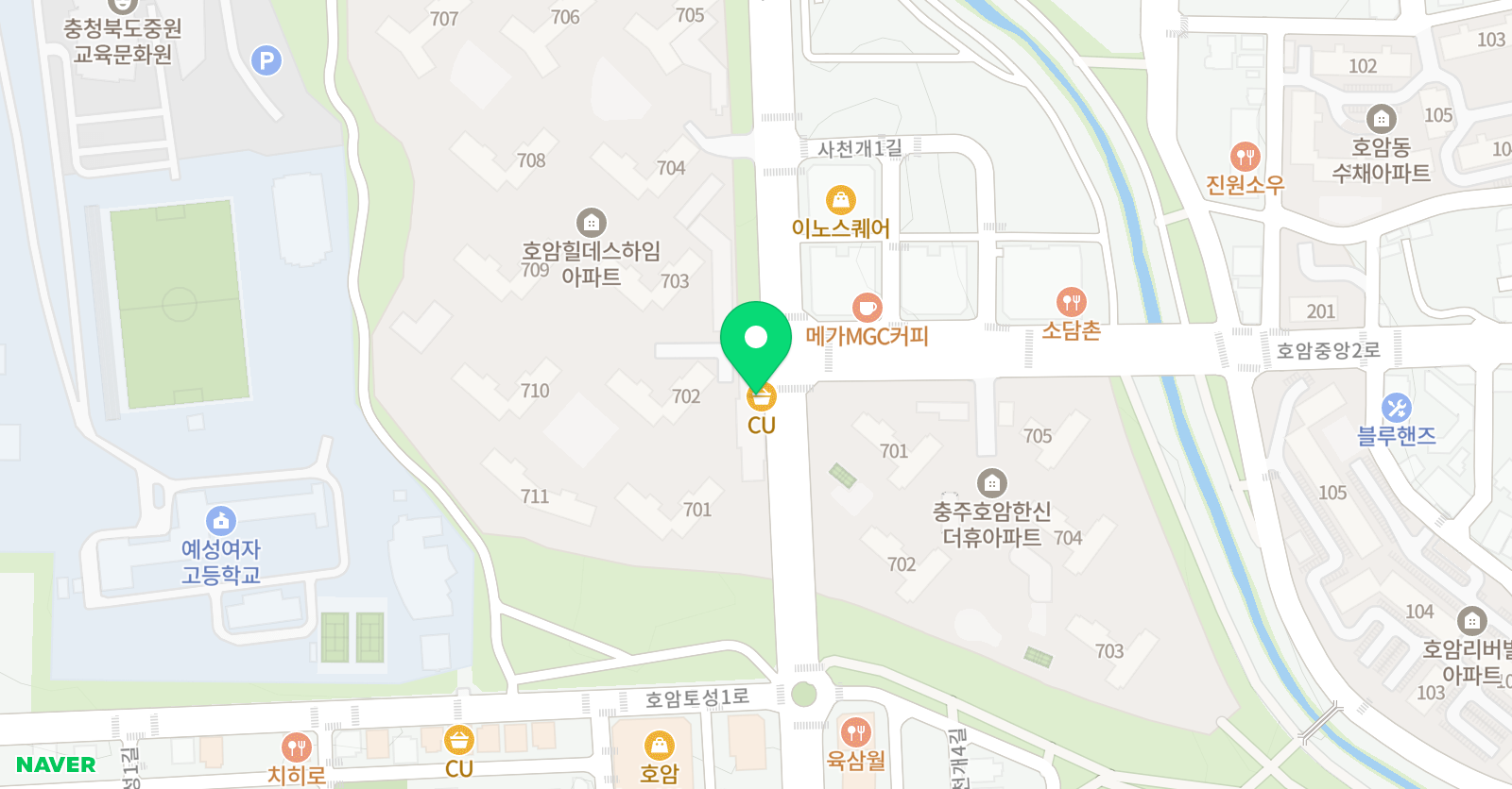 크리아트 창의미술 호암교습소 위치
