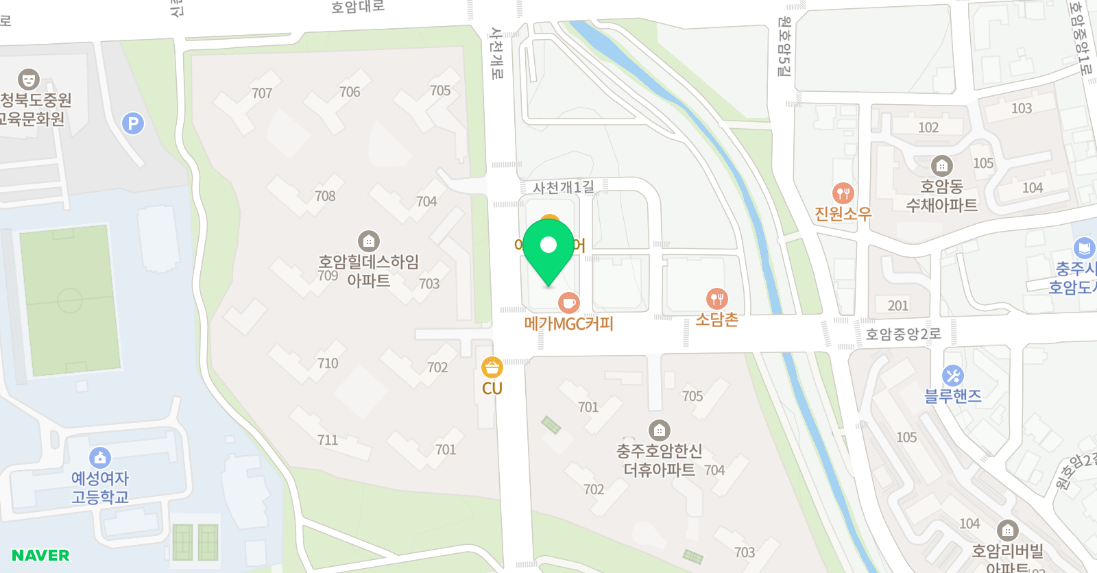 용인대조정선 태권스쿨 위치