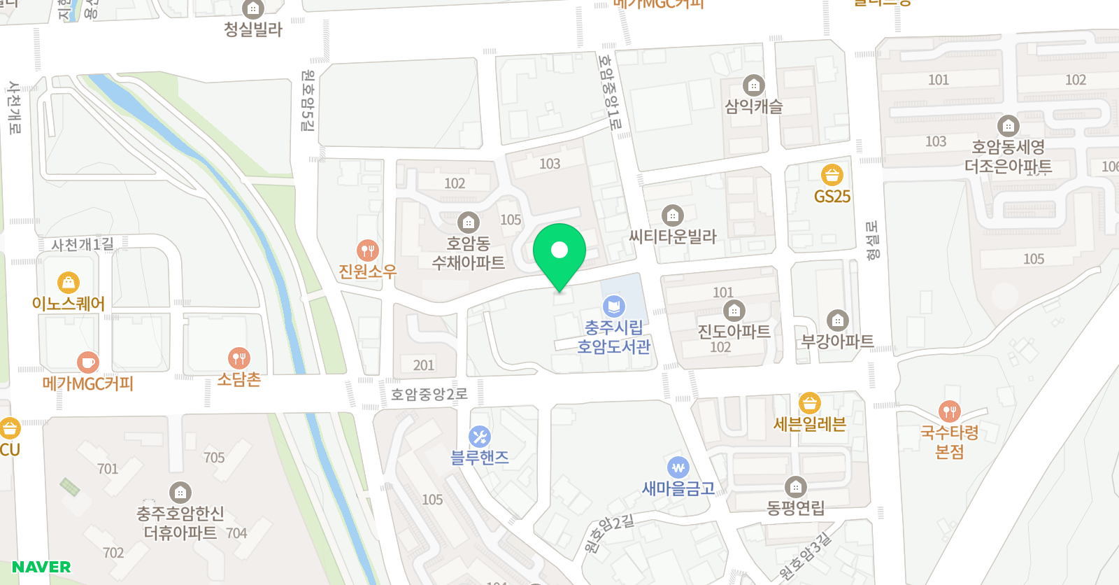 에리카앤메이 학원 영어관 위치