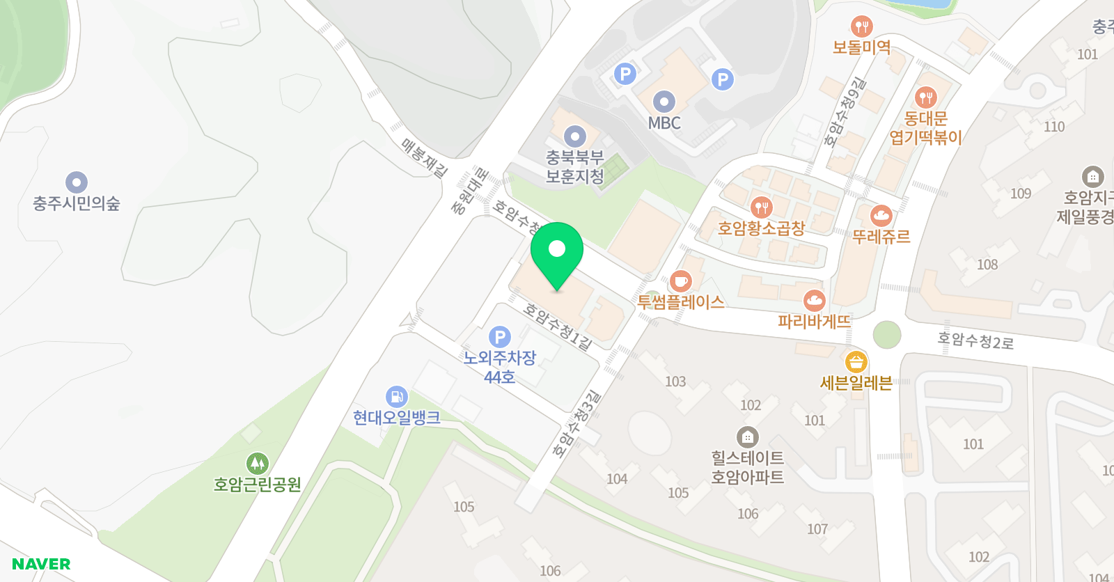 아트앤하트 충주호암지음프라자교육원 위치