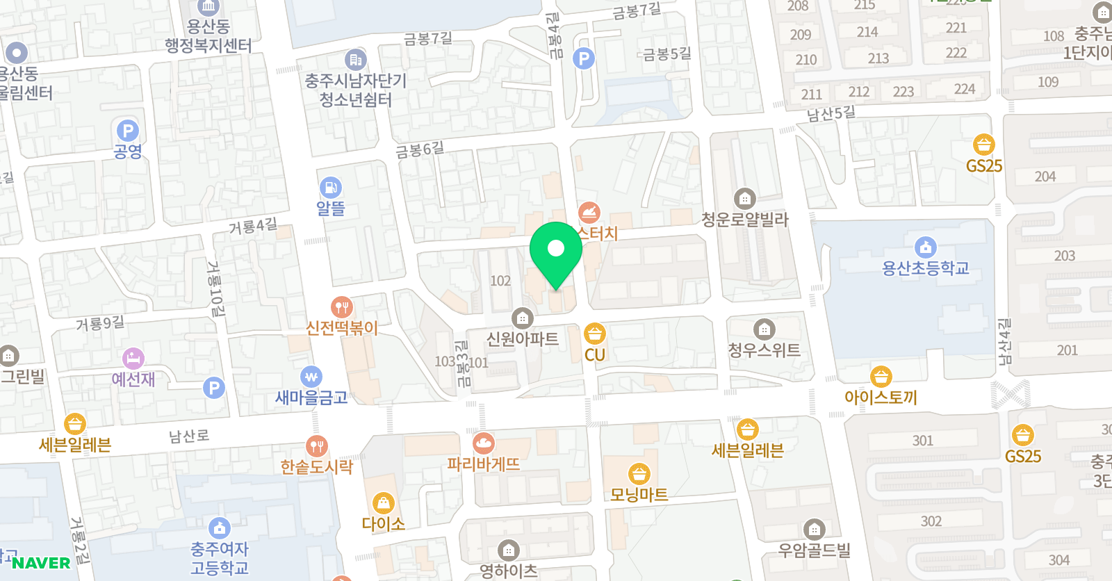 팀미르 나래 태권도 위치