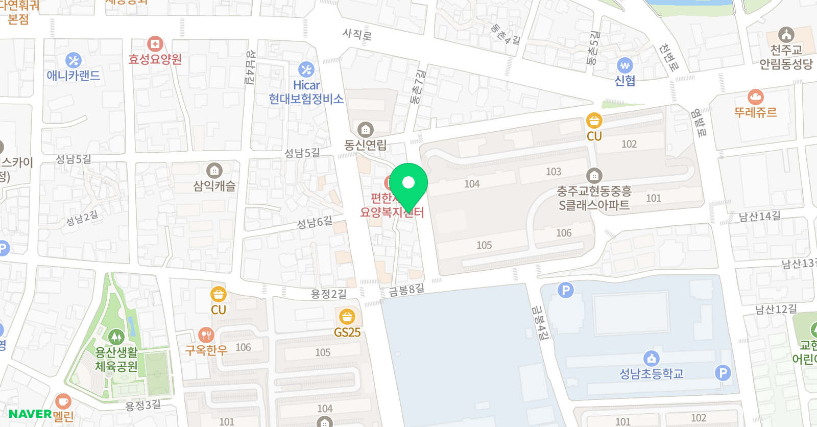 김샘 수학학원 위치