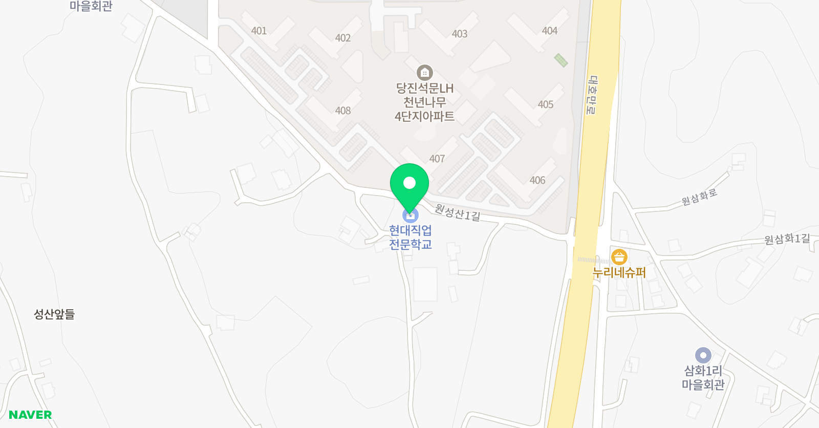 현대직업교육학원 위치