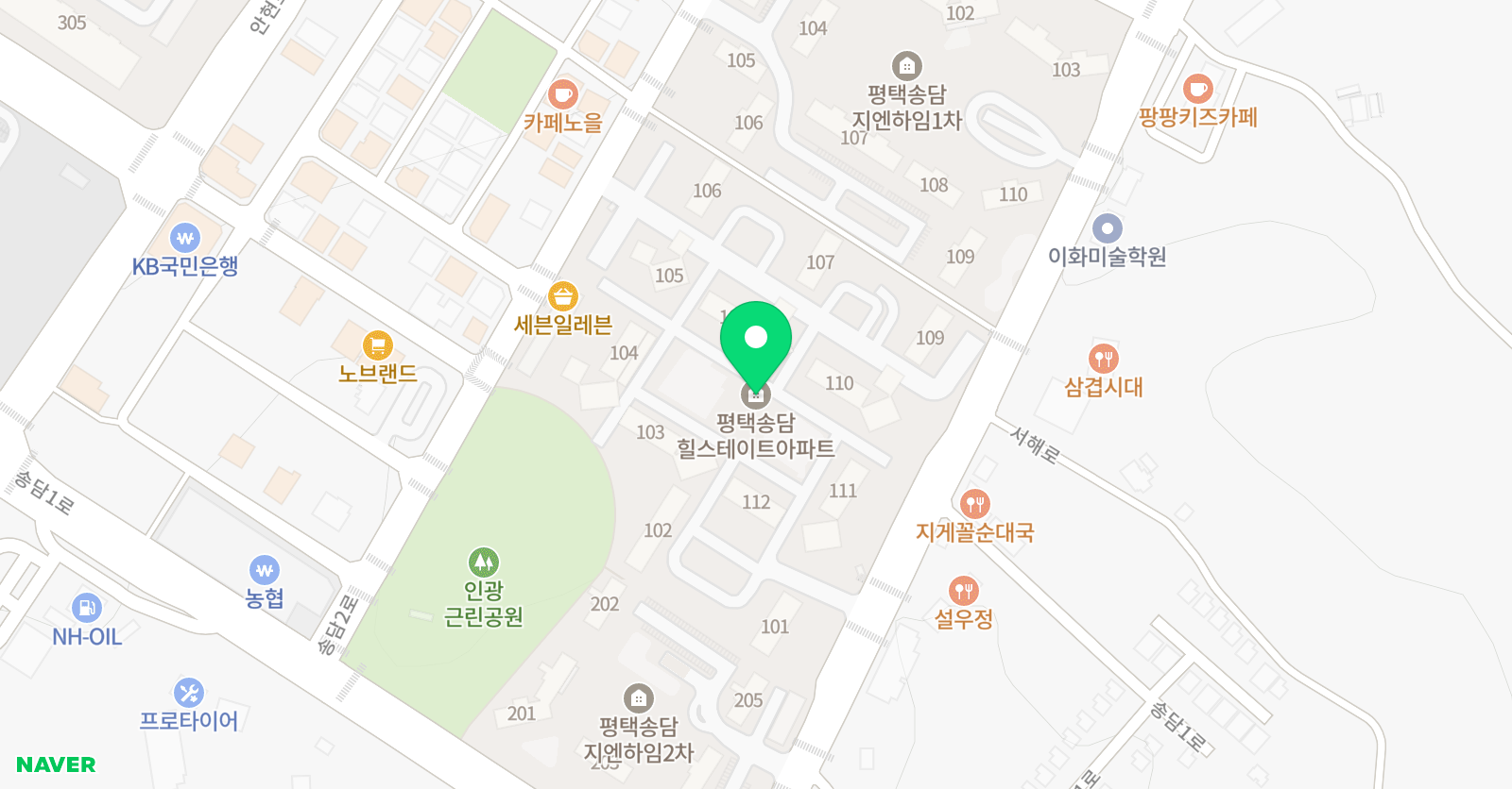 송담 바른 수학 위치